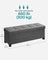 Foldable Storage Ottoman Bench - Fabric - Dark Grey - Versatile Footrest with Storage