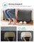 Foldable Storage Ottoman Bench - Fabric - Dark Grey - Versatile Footrest with Storage