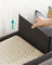 Foldable Storage Ottoman Bench - Fabric - Dark Grey - Versatile Footrest with Storage