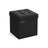 Foldable Storage Ottoman - Padded Fabric - Ink Black - 40L Capacity