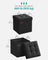 Foldable Storage Ottoman - Padded Fabric - Ink Black - 40L Capacity