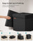 Foldable Storage Ottoman - Padded Fabric - Ink Black - 40L Capacity