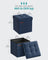 Foldable Storage Ottoman - 40L Capacity - Padded Fabric - Midnight Blue