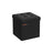 Foldable Storage Ottoman - Fabric - Ink Black - Versatile Use as Bench