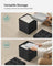 Foldable Storage Ottoman - Fabric - Ink Black - Versatile Use as Bench