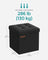 Foldable Storage Ottoman - Fabric - Ink Black - Versatile Use as Bench