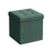 Storage Ottoman - Fabric - Retro Green - Foldable Design