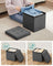 Storage Ottoman - Fabric - Dark Grey - Versatile Footrest and Storage Solution