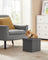 Storage Ottoman - Fabric - Dark Grey - Versatile Footrest and Storage Solution