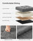Set of 2 Foldable Storage Ottomans - Fabric - Dark Grey - Multi-Functional Footrest and Storage Solution 30 x 30 x 30 cm