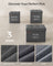 Set of 2 Foldable Storage Ottomans - Fabric - Dark Grey - Multi-Functional Footrest and Storage Solution 30 x 30 x 30 cm