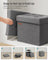 Set of 2 Foldable Storage Ottomans - Fabric - Dark Grey - Multi-Functional Footrest and Storage Solution 30 x 30 x 30 cm
