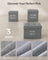 Set of 2 Foldable Storage Ottomans - Fabric - Light Grey