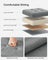 Foldable Storage Ottoman - Fabric - Light Grey
