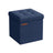 Foldable Storage Ottoman - Fabric - Midnight Blue - Multipurpose Footrest and Storage Solution