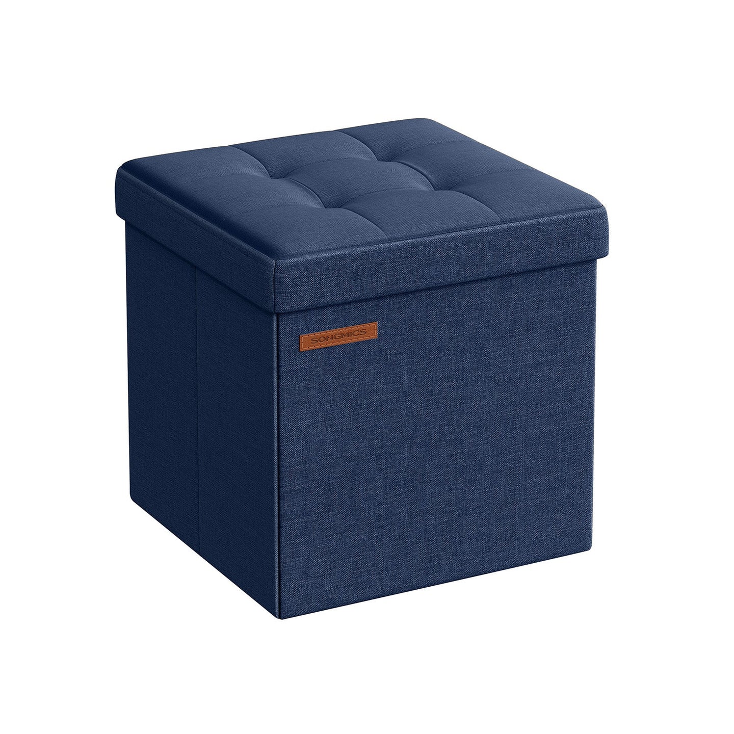 Storage Ottoman - Fabric - Retro Green - Foldable Design