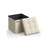 Foldable Storage Ottoman - Fabric - Cream White - Versatile for Living Room and Bedroom