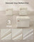 Foldable Storage Ottoman - Fabric - Cream White - Versatile for Living Room and Bedroom