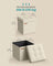 Foldable Storage Ottoman - Fabric - Cream White - Versatile for Living Room and Bedroom