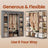 Portable Closet - Fabric - Navy Blue - Clothes Storage Organizer with Rail