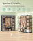 Canvas Wardrobe - Fabric - Black - 12 Shelves and Hanging Rail