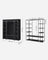 Canvas Wardrobe - Fabric - Black - 12 Shelves with Clothes Hanging Rail
