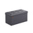 Foldable Ottoman - Fabric - Coffee Brown - Cube Storage with High Weight Capacity