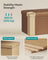 Foldable Storage Ottoman - Fabric - Coffee Brown - Cube Design with Storage