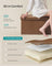 Foldable Storage Ottoman - Fabric - Coffee Brown - Cube Design with Storage