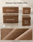 Foldable Storage Ottoman - Fabric - Coffee Brown - Cube Design with Storage