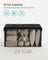 Foldable Small Storage Ottoman - Fabric - Ink Black - Multi-Functional Footrest with 300 kg Load Capacity