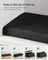 Foldable Small Storage Ottoman - Fabric - Ink Black - Multi-Functional Footrest with 300 kg Load Capacity