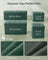 Foldable Storage Ottoman - Fabric - Retro Green - Cube Design with Storage