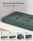 Foldable Storage Ottoman - Fabric - Retro Green - Cube Design with Storage
