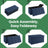 Storage Ottoman Bench - Fabric - Ink Black - Foldable with Storage