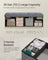 Storage Ottoman - Velvet - Slate Grey - Folding Design with Lid and 112 L Capacity