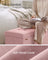 Storage Ottoman - Velvet - Jelly Pink - Folding Design with Lid