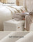 Storage Ottoman - Velvet - Cappuccino Beige - Folding Design with Lid