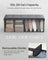 Storage Ottoman - Fabric - Dark Grey - Foldable with Storage