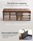 Storage Ottoman - Fabric - Coffee Brown - Foldable with Storage Capacity up to 300 kg