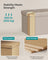 Foldable Storage Ottoman - Fabric - Camel Brown - Multi-Functional Foot Rest with Storage