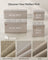 Foldable Storage Ottoman - Fabric - Camel Brown - Multi-Functional Foot Rest with Storage