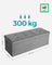 Folding Storage Ottoman - Grey - Velveteen