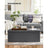 Storage Ottoman - Fabric - Dark Grey - 120L Capacity with Flip-Up Lid