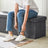 Storage Ottoman - Fabric - Dark Grey - 120L Capacity with Flip-Up Lid