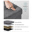 Storage Ottoman - Fabric - Dark Grey - 120L Capacity with Flip-Up Lid