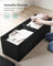 Storage Ottoman - Fabric - Light Black - Padded