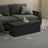 Storage Ottoman Bench - Fabric - Light Black - Padded Foldable with 120L Capacity
