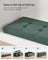Foldable Storage Ottoman - Padded, 120L Capacity - Fabric - Retro Green