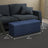Storage Ottoman Bench - Fabric - Ink Black - Foldable with Storage